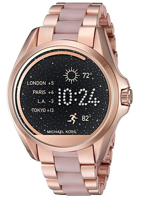 michael kors rose gold acetate bradshaw smartwatch